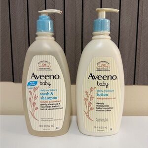 Aveeno Baby Daily Moisture Wash & Shampoo and Lotion Set - Sealed and New